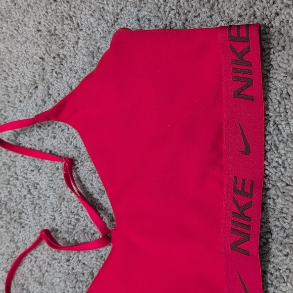 Nike Indy Dri Fit Sports Bra Fire Engine Red Women's Medium V-neck - Picture 3 of 6